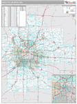 Kansas City Wall Map Premium Style